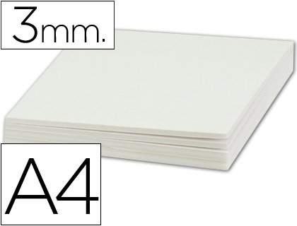 CARTON PLUMA LIDERPAPEL BLANCO DOBLE CARA DIN A4 ESPESOR 3MM