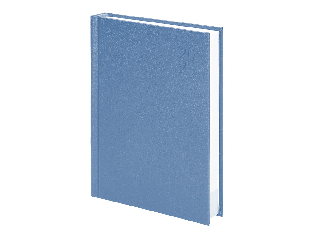 AGENDA ENCUADERNADA LIDERPAPEL CORFU A5 2025 DIA PAGINA COLOR AZUL CLARO PAPEL 60 GR