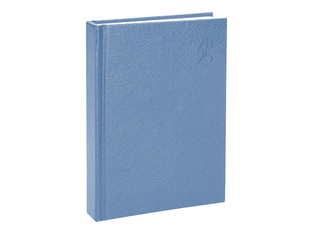 AGENDA ENCUADERNADA LIDERPAPEL CORFU A5 2025 DIA PAGINA COLOR AZUL CLARO PAPEL 60 GR