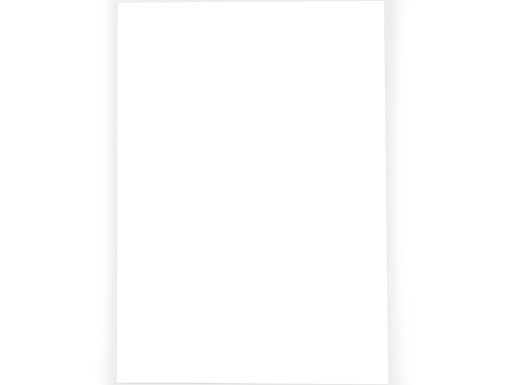 CARTON PLUMA LIDERPAPEL BLANCO DOBLE CARA 70X100CM ESPESOR 5MM