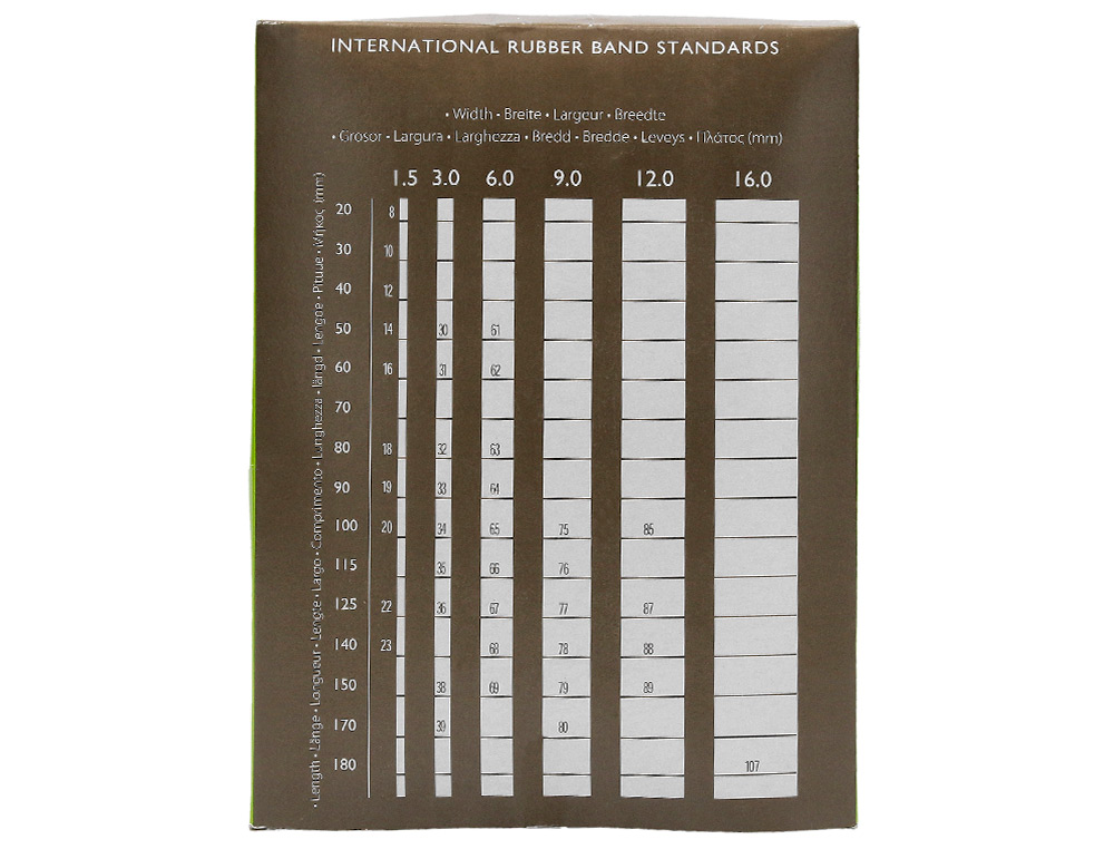 GOMILLAS ELASTICAS Q-CONNECT 1000 GR NUMERO 10 100 X 2 MM